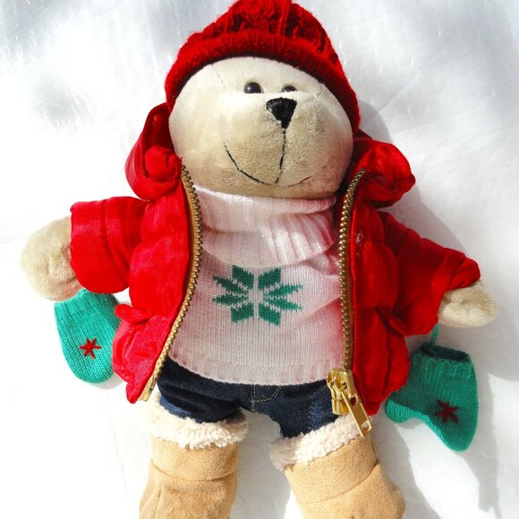 2 for $15 Starbucks Bearista Bear Green Mittens Cap 51st Edition 10" Plush 2006 - Picture 1 of 12